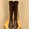 Women's Long Boots 2026 French Retro Round Head Sleeve Elastic Skinny Boots Autumn/Winter New Flat Knight Boots