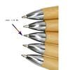 Lopenle Set of Natural Bamboo Ballpoint Pens with Black Black Ink for and Office Perfect for School Entrance and Other Gifts 8-Piece Oil-Based Ink,
