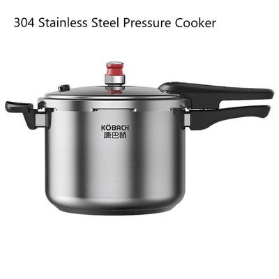 304 Stainless Steel Pressure Cooker(Non-Aluminum),Induction Compatible Pressure Cooker with Spring Valve Safeguard Devices