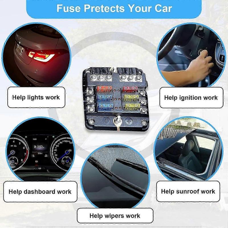 Kit Assortimento Fusibili per Auto da 180 Pezzi Fusibili a Lama di Zinco Mini Standard Micro con Pinza Estrattore e Scatola Portaoggetti per Auto Camion Barca