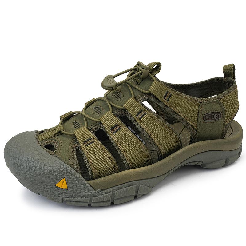 

Popular summer sandals men s thick-soled bag head men s beach shoes retracement shoes large size outdoor casual shoes 48