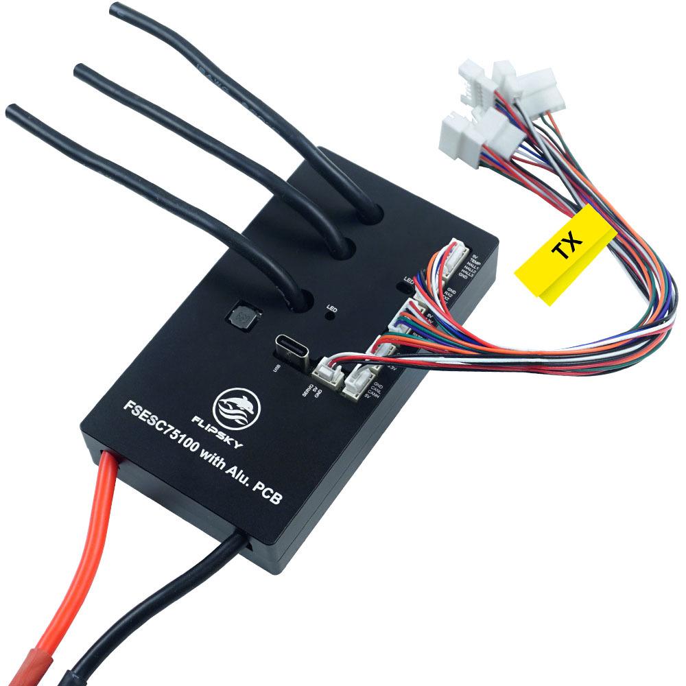 Benjamin Brushless ESC 75100: Single Drive, Aluminum, 4-20S, 100A for Electric Skateboards, Mountain Bikes, & Mechanical Arms