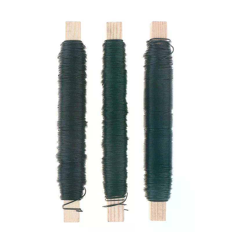 0.5/0.65/0.7mm Green Metal Tying Wire, Rust-Resistant Floral Wire For Wrapping Around ,Suitable For Crafts, Christmas Decoration