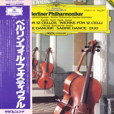 LP Record 12 CELLISTEN DER BERLINER PHILHARMO  Works For 12 Cellos  Works For Cha 28MG0665 DEUTSCHE GRAMMO 1982 Japan Obi Classical Used