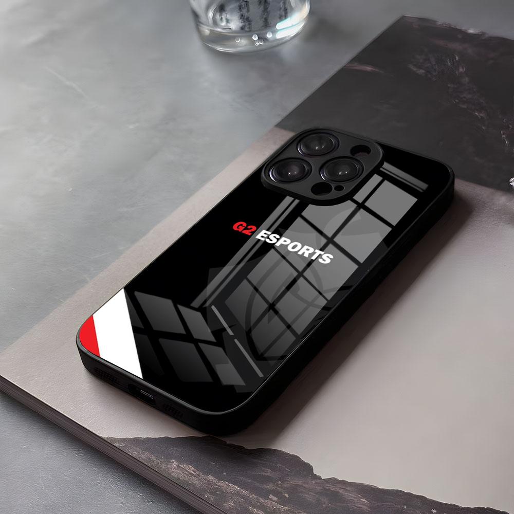 G2 E-Esports T-Teams Phone Case For IPhone 17 Air 16 E Pro Max 15 14 13 Mini 12 Pro 11 Max Plus Black Glass Cover