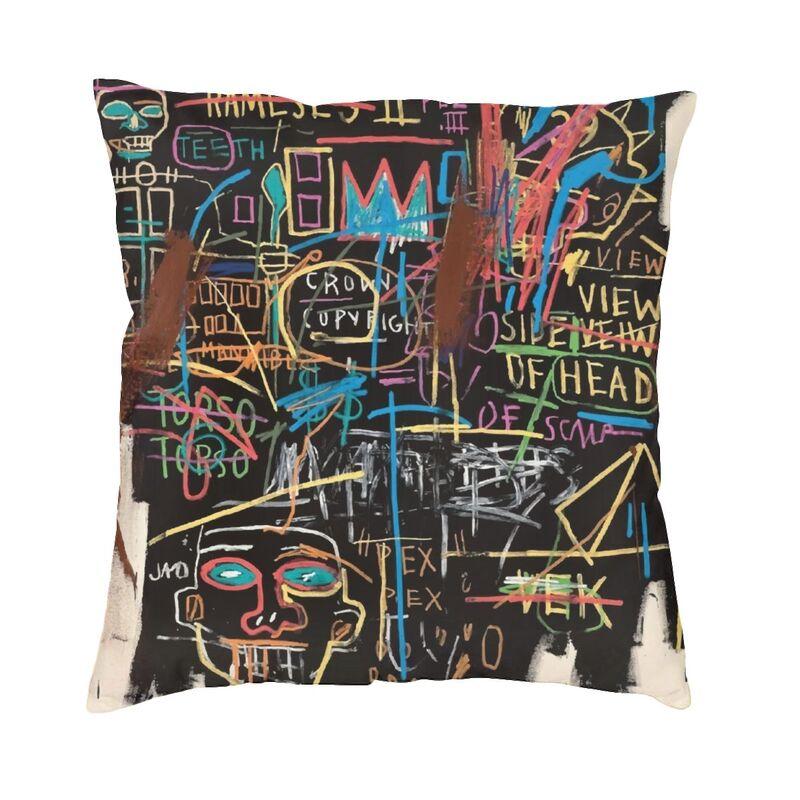 

Чехол для подушки Basquiats New York Street с граффити 60x60 см, полиэстер, наволочка для дивана, квадратная наволочка, декоративная домашняя наволочка 40x40cm 16x16in