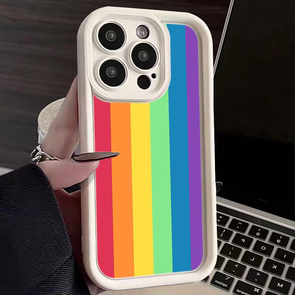 Ae93 Rainbow Art Design Protective Phone Cases for iPhone 13 14 15 Pro Max XR infinix Hot 40i 30i Tecno Camon 30 20 Pro Angel Eyes TPU Back Cover
