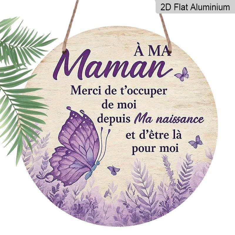 2D Flat, Retro-style French Aluminum Wall Decorations in Various Sizes. A Heartfelt Message of Gratitude To Mothers. A Perfect Choice for Mother s 20*20cm