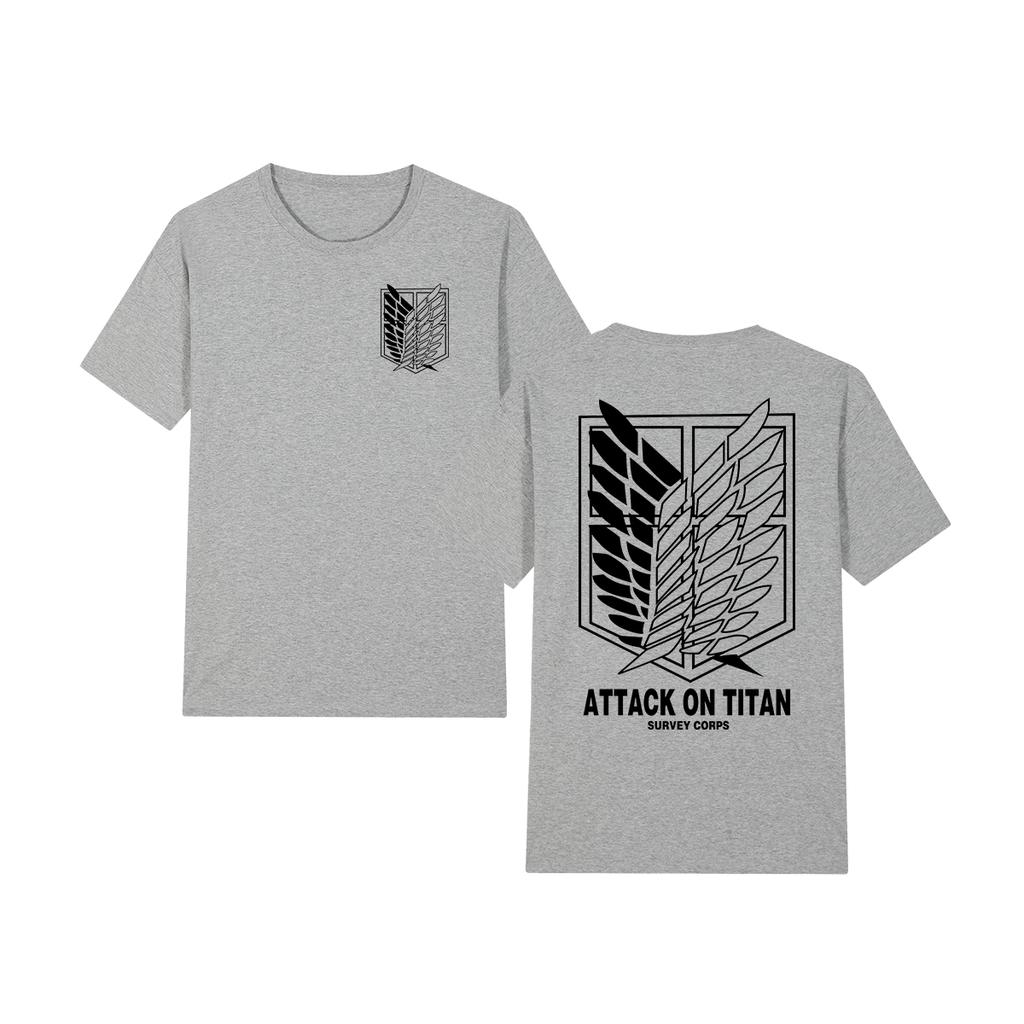 Attack On Titan Survey Corps Rival Levi Eren Yeager mikasa ackerUnisex Vintage Tshirt Cotton Unisex T shirt New Tee Tshirt Women Tops