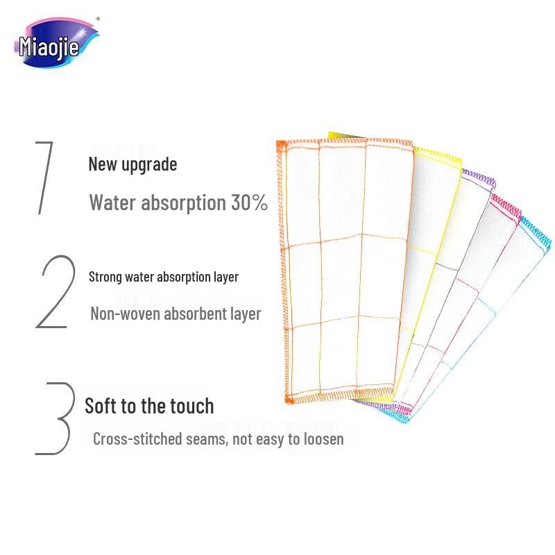 MIAOJIE Cotton Soft Kitchen Cleaning Cloth