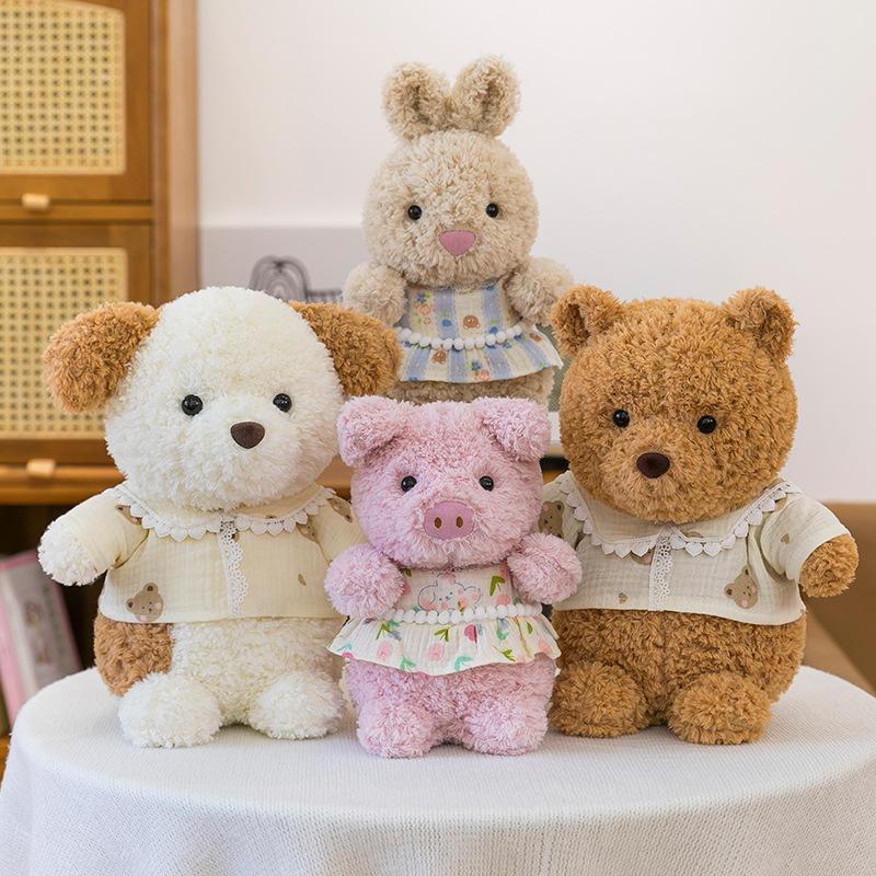 Pajamas Soothing Good Night Series Plush Toys Children's Sleeping Rabbit Bear Pillow Claw Machine Activity