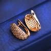 KNIKOO Clip Earrings For Women Cubic Zirconia Fashion Hoop Stud Earrings Jewelry For Wedding Party Gifts