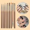 9pcs DIY painting brushes, for watercolor, oil painting, UV gel nail lining, nail acrylic painting brushes, and nail art paintin