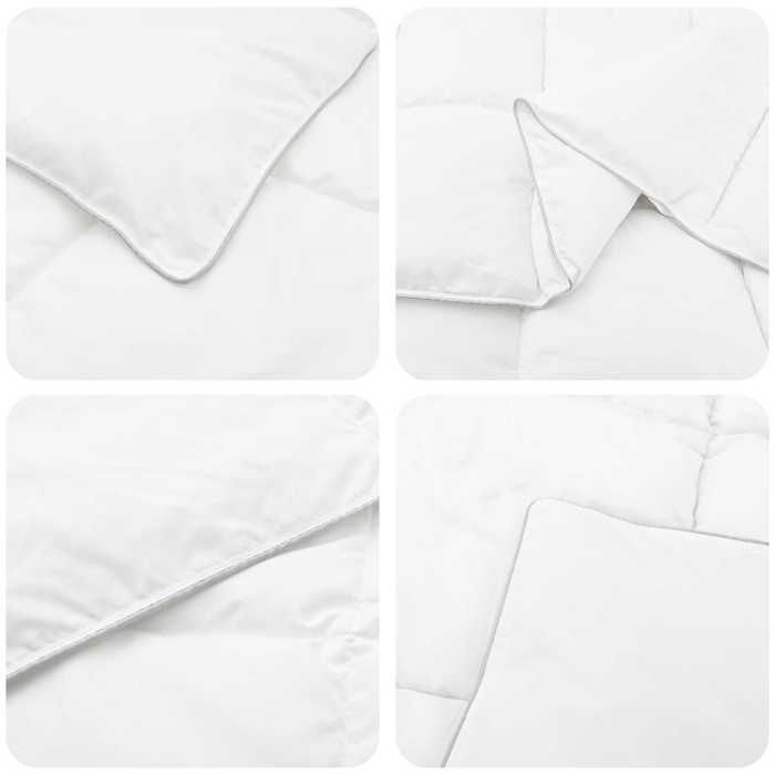 Maison Exclusive - Ensemble de Duvet Blanc 260 x 240 cm Polyester, Bambou