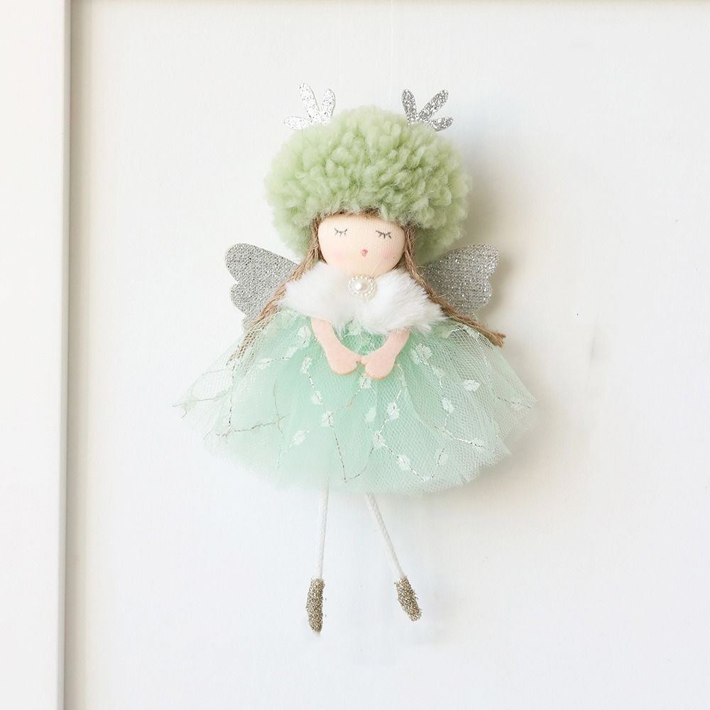 Ručně vyráběná vánoční gázová sukně Andělské ozdoby Závěsná dekorace na vánoční stromek Novoroční dárek