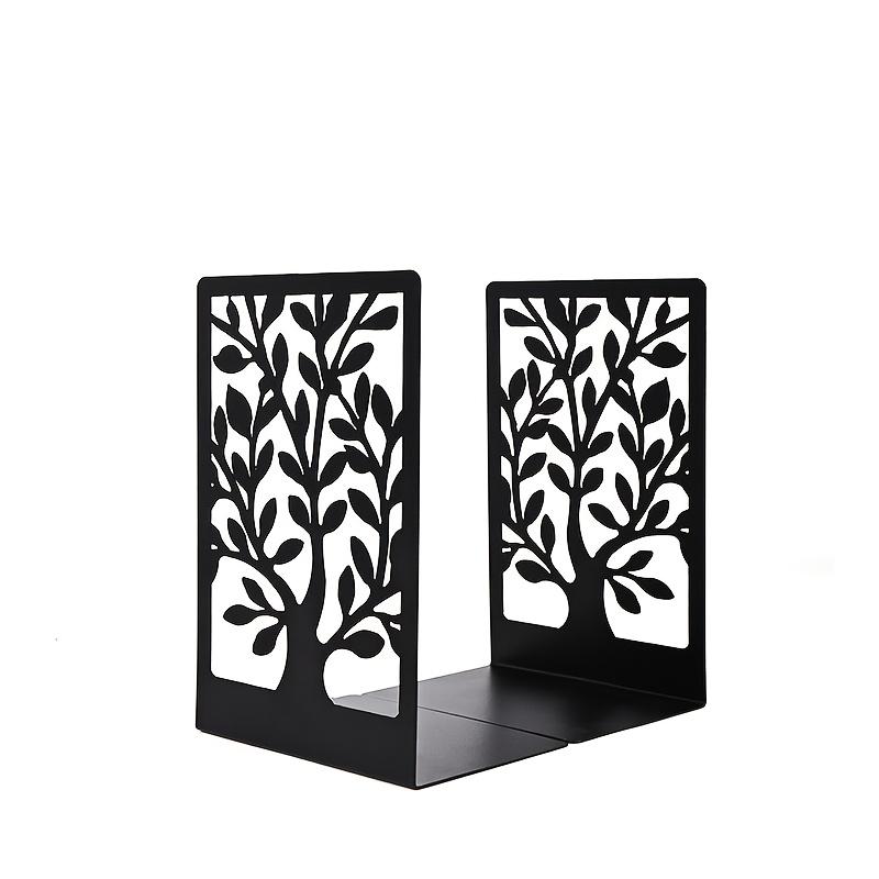 Ein minimalistisches Metall-Buchstützen-Set bestehend aus zwei Teilen - Stabile, rutschfeste Stützen für Bücher auf Bürotischen und Heimregalen