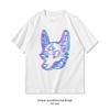 Anaglyph 3D Effekt Space Coyote Shirt Frau Mann Lässig Baumwolle Bedruckte T-Shirts Erwachsener Streetwear Camisetas Tops T-Shirt Kreativ