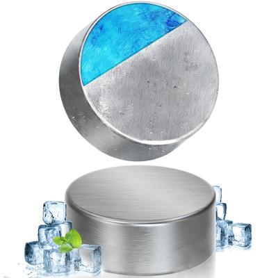 Výkonné ľadové obklady s neuveriteľným chladením Sada 2 mrazivo studená nerezová oceľ Ľad Ideálne pre pripravenosť na katastrofy Power, Okrúhly, Malý, 6,3 cm