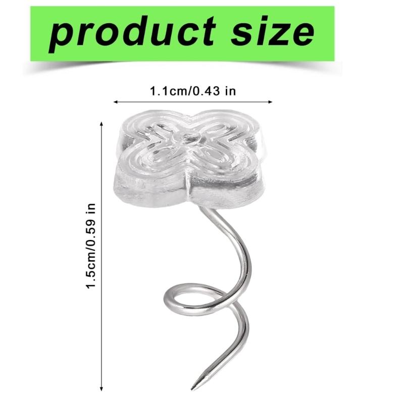 50pcs High Strength Steel Twist Nails Metal Twist Fasteners Not Slip Fixing Home Decoration Hardware For Sofa Carpet