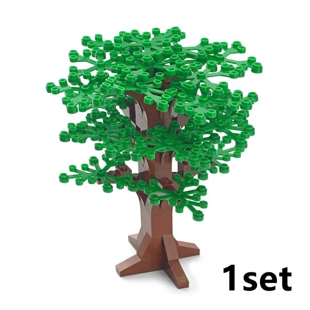 DIY Plant Tree City Bricks Assemble MOC Pine Christmas Tree Model Building Blocks Educational Creative Toys For Children Gifts