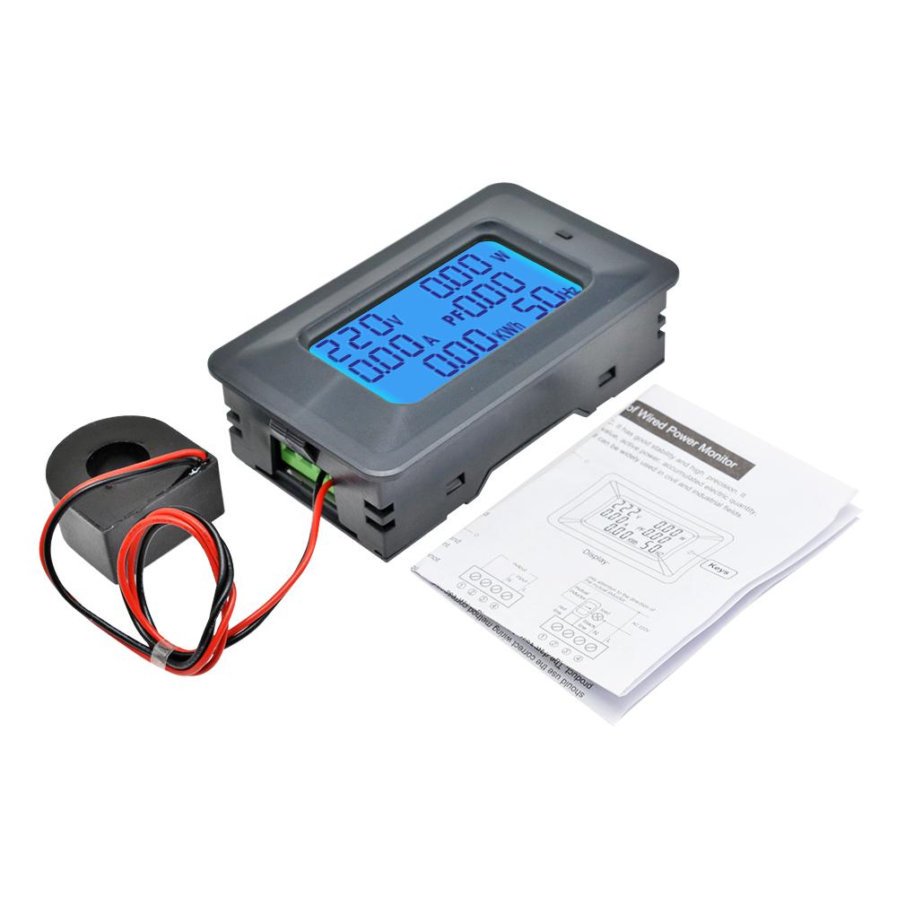 AC110-250V 20A 100A LCD Digital Voltmeter Ammeter Power Tester Energy Meter Ampere-volt Watt Meter Tester Detector