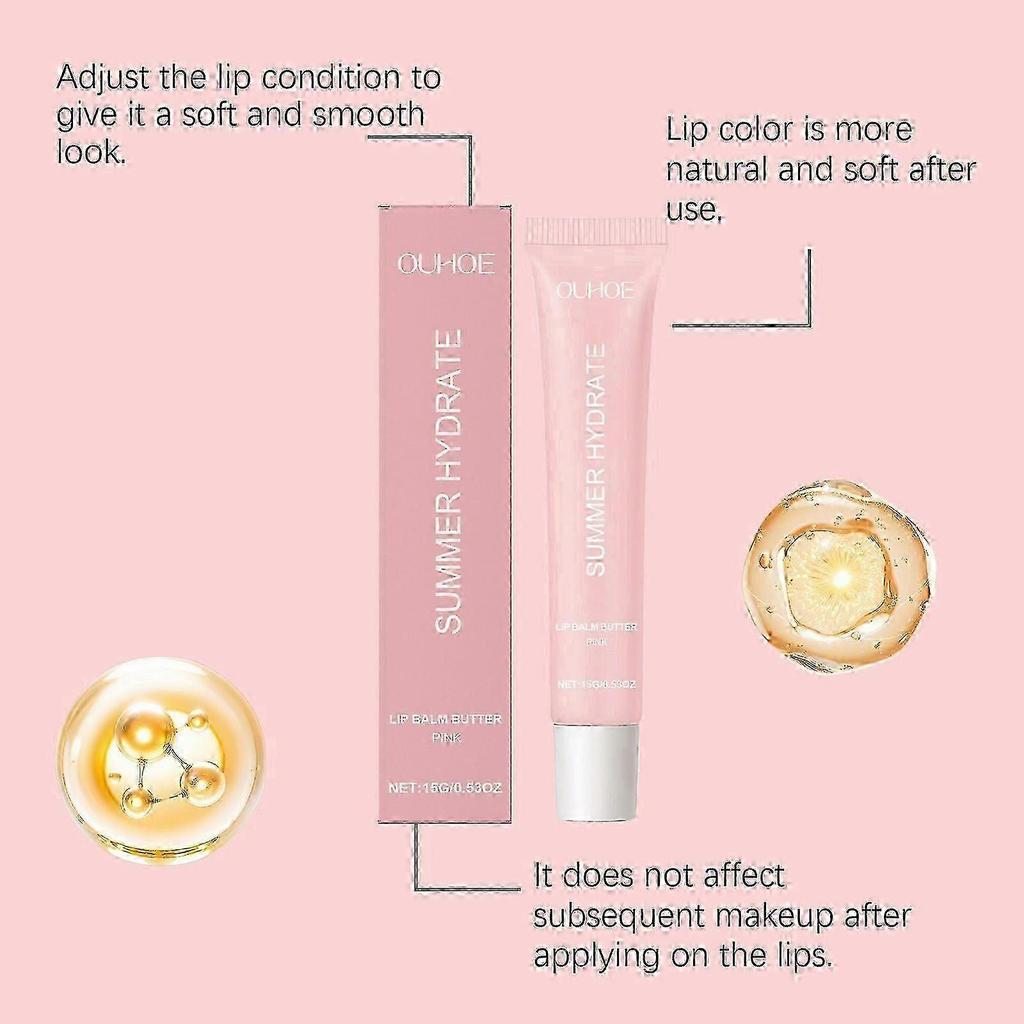 Pink Lip Balm - Moisturizing, Hydrating, and Gentle Exfoliation for Soft Lips