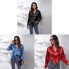 Satijnen Blouse Voor Dames Met Lange Mouwen En Knoopsluiting Voor Kantoor