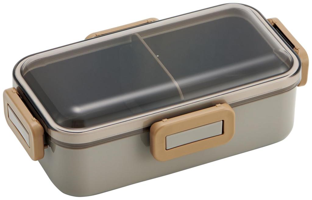 Skater Lunch Box, 530ml, Single Layer, Women's, Made In Japan, Leak-Resistant 4-Point Lock, Dishwasher and Microwave Safe, Nature Color: Mauve Gray