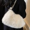 Korean Gentle Shoulder Hair Bag Women's 2025 Autumn New Large-capacity Commuter Underarm Bag Portable Plush Bag
