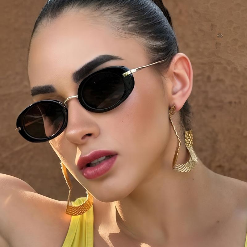 New Vintage Round Sunglasses for Women Men Circular Sun Glasses Female Oval Eyewear  for Male Female Eyeglasses