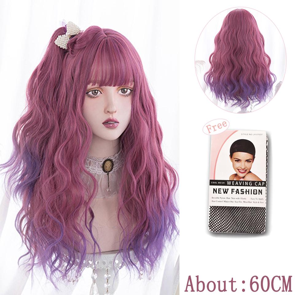 Anime-Perücke – Lang & Lockig, Rosa, Aus Hochtemperatur-Seidensynthetik, Für Cosplay & Kostüme