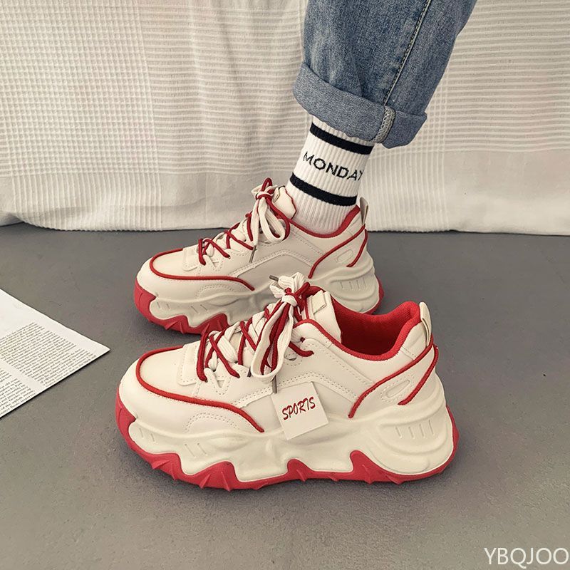 Women's Flat Sports Shoes New Vulcanized Casual Comfortable Multifunctional Sports Women's Shoes Thick Sole Versatile Dad Shoes