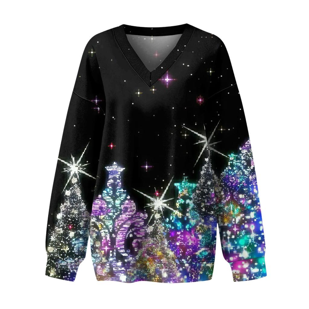 Dámská mikina sportovní flanelová mikina s dlouhým rukávem top ležérní mikina s výstřihem do V