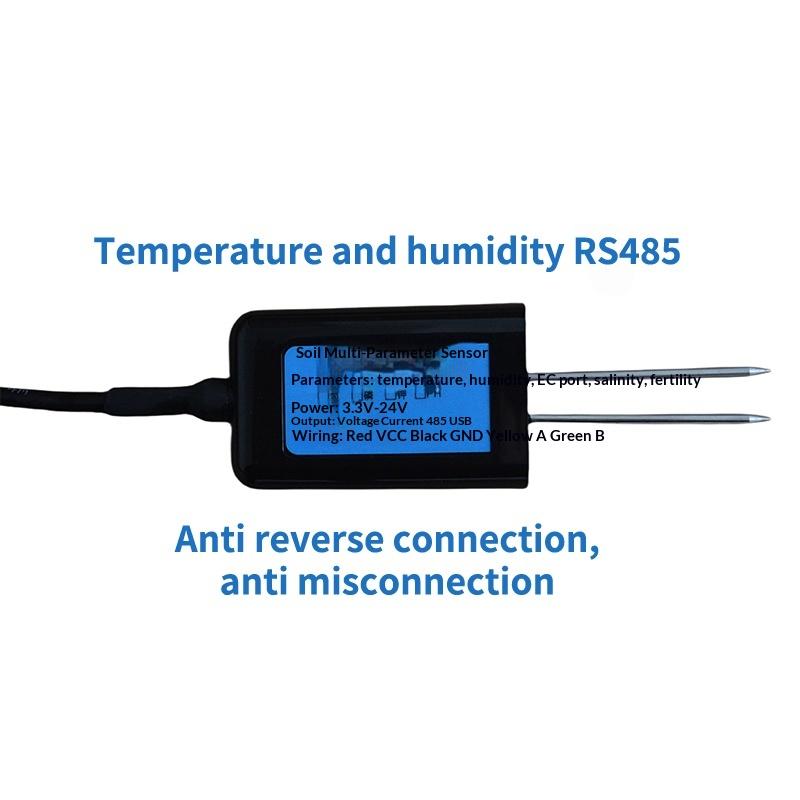 Soil Sensor Moisture Temperature Humidity Ec Ph Npk 4-20Ma 0-5V Rs485 Modbus High Precision Agriculture Soil Tester