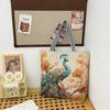 Peacock Canvas Tote Bag With Embroidery And Large Capacity For Daily Use