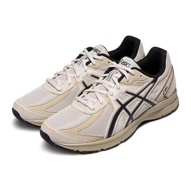 Men's Sneakers ASICS JOG 100S Running Shoes Unisex Low-top Light Khaki/Black