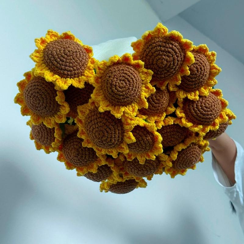 Sunflowers Blanket Set Soft Plush Throw Acrylic Fiber Living Room Bedroom Decoration Daily Use
