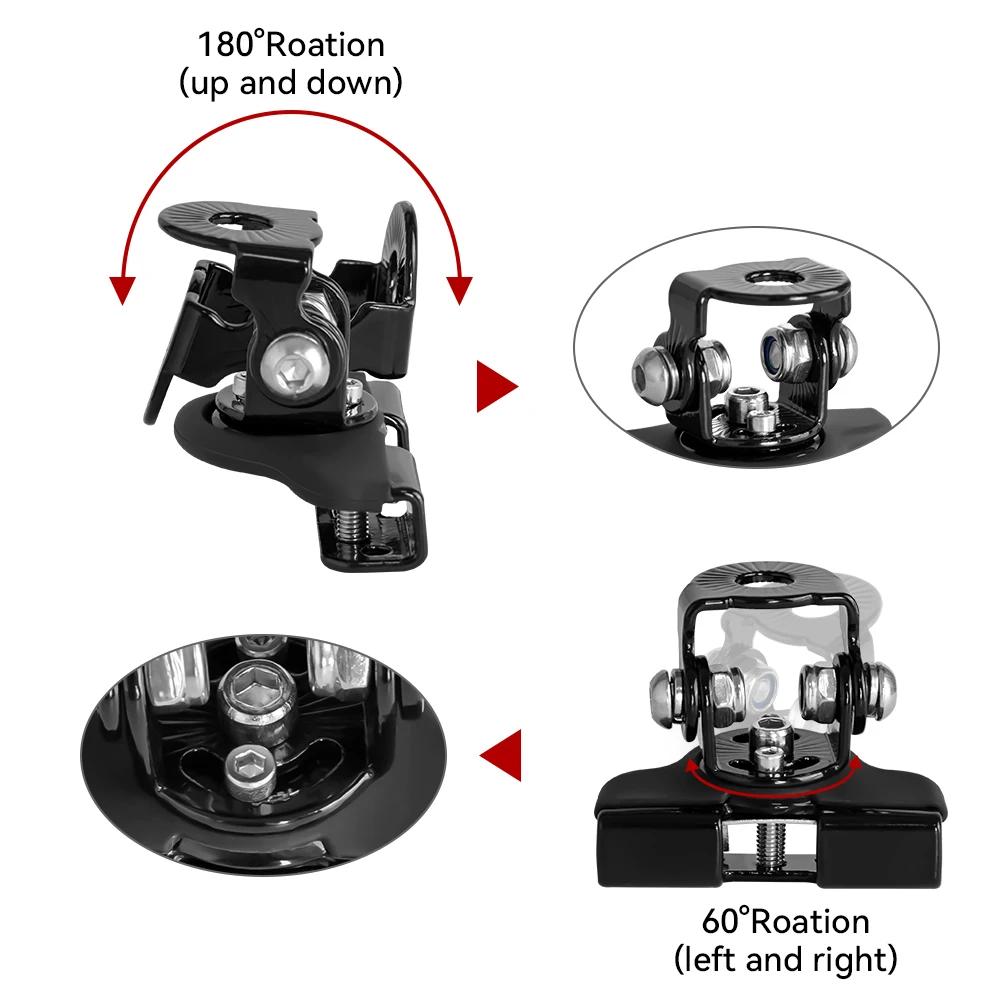 1pair Mounting Clamp Rotatable Led Work Light Bar Universal Metal Bracket Holder Car Engine Hood Cover Auto Replacement Parts