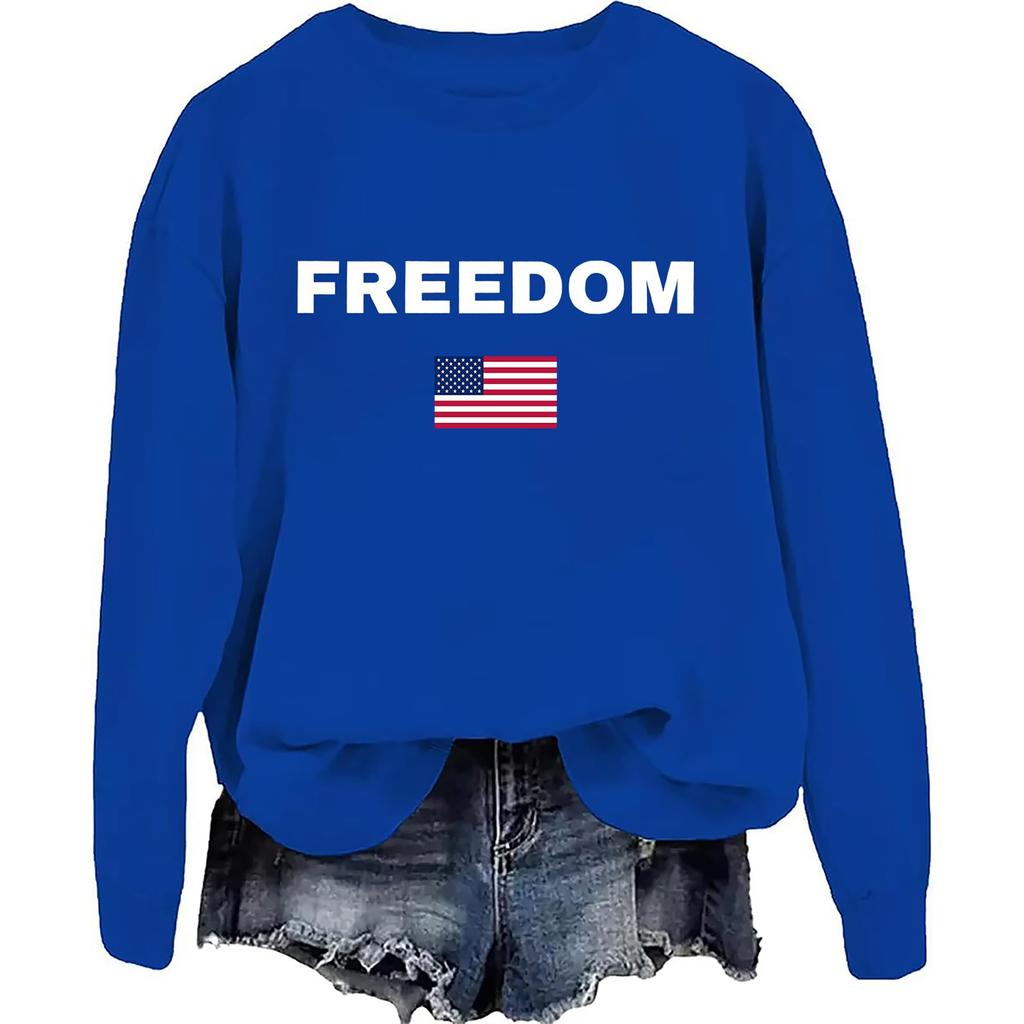 Women's Fashionable And Casual Long Sleeved Printed Round Neck Sportswear Pullover, Slim Fit T-shirt Top