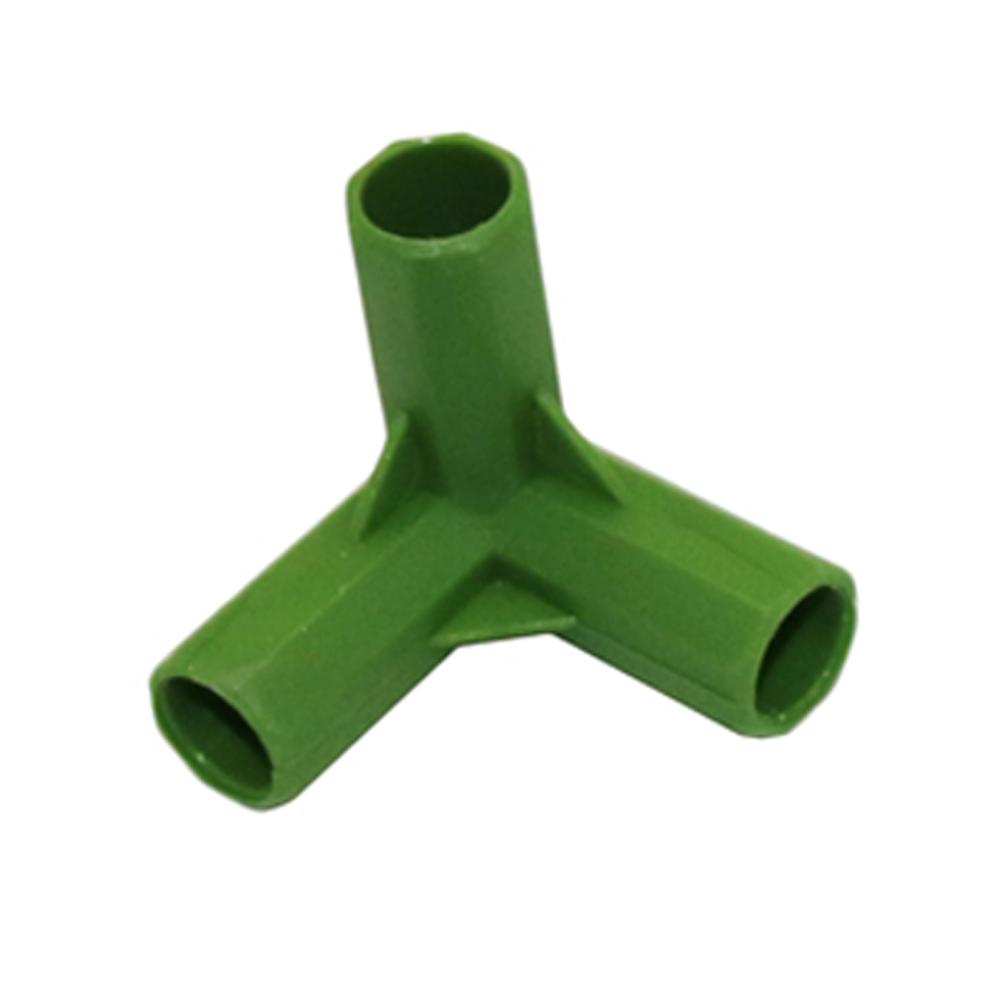 

5 шт. Садовые столбовые соединители Опора для вьющихся растений для овощного сада Соединители угловые для труб навеса Внутренний диаметр 11 мм зелёный