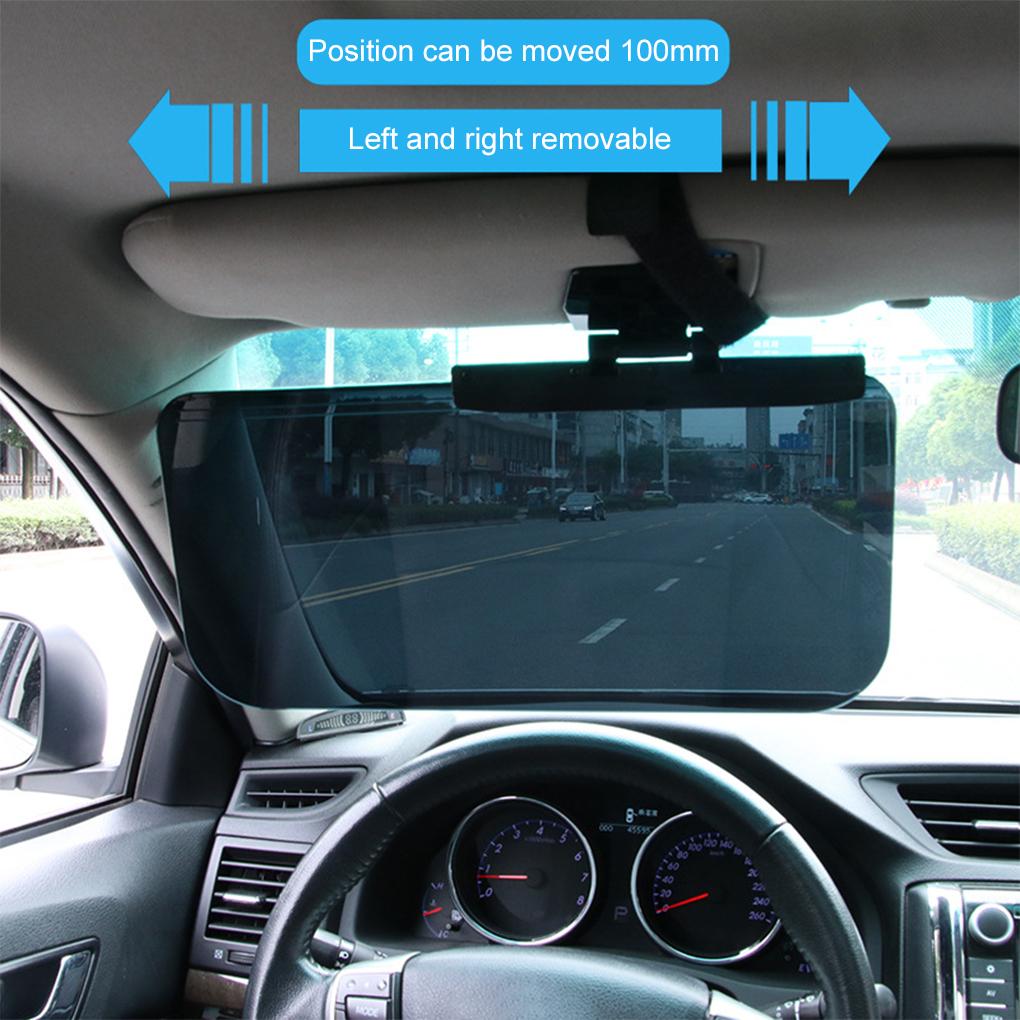 34.5×16.5CM Car Sun Visor Rotatable Adjustable Polarized Sunshade Plate Clear Vision Anti-Glare Anti-UV Sun Visor Blocker