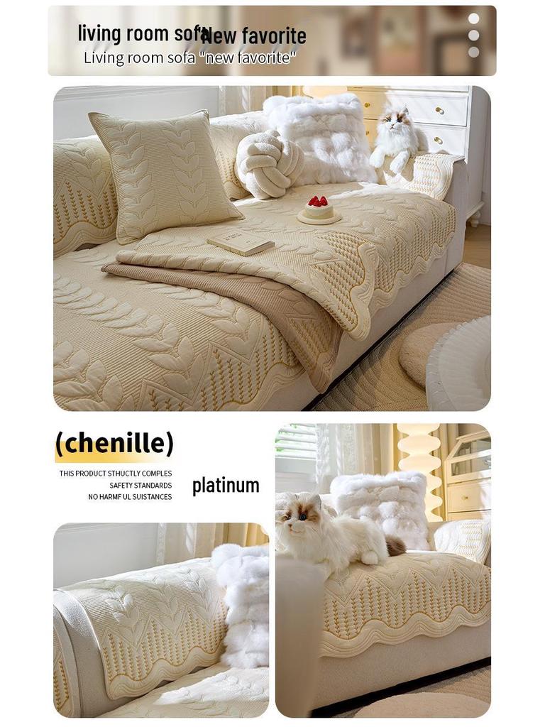 Ganzjahres-Rutschfeste Waschbare Baumwoll-Sofakissenhülle 2026