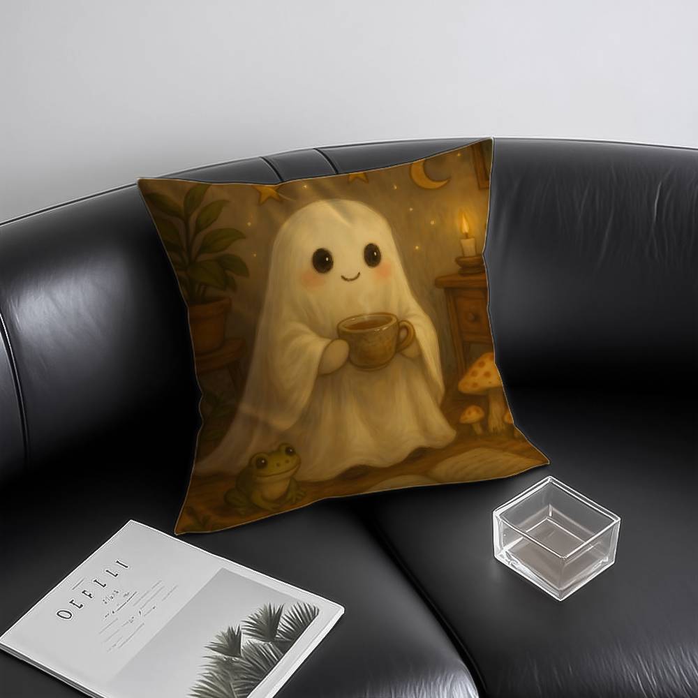 Halloween Cute Pillow Case Anti-dustmite Invisible Zipper Sofa Bed