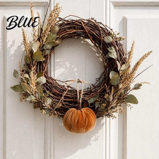 Herfst Oogst Binnen met Decoratieve Pompoen Decor Hangende Decoratie Fluweel Herfst Ornamenten Pompoenen Hennep Touw Jute Touw Thanksgiving Halloween