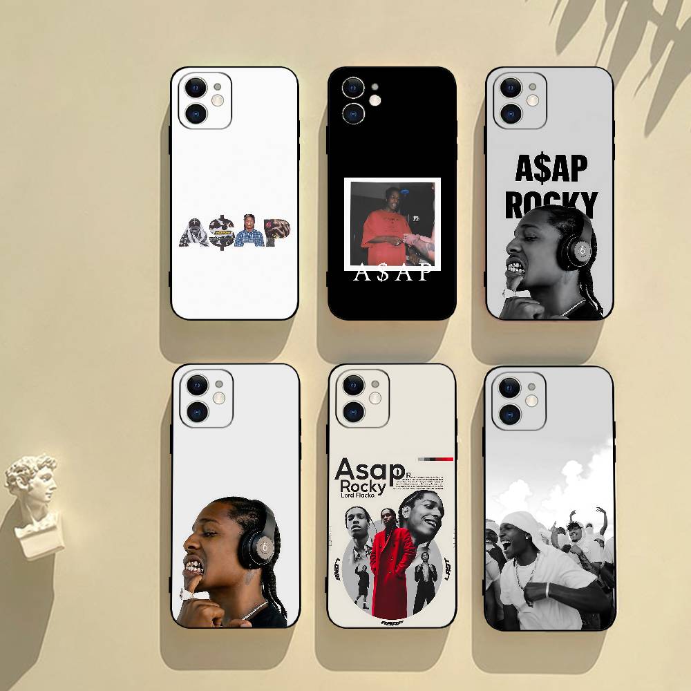 C-ASAP Rocky Rapper Phone Case Black Phone Case For IPhone 17/16/15/13/14 Pro Max/ 11Plus/X/Xr/Xs Max 13mini