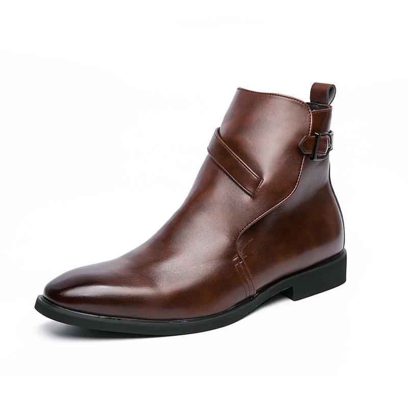 Stivali Martin Uomo Stile Coreano Alti Formali Business Casual, Taglia Grande 48