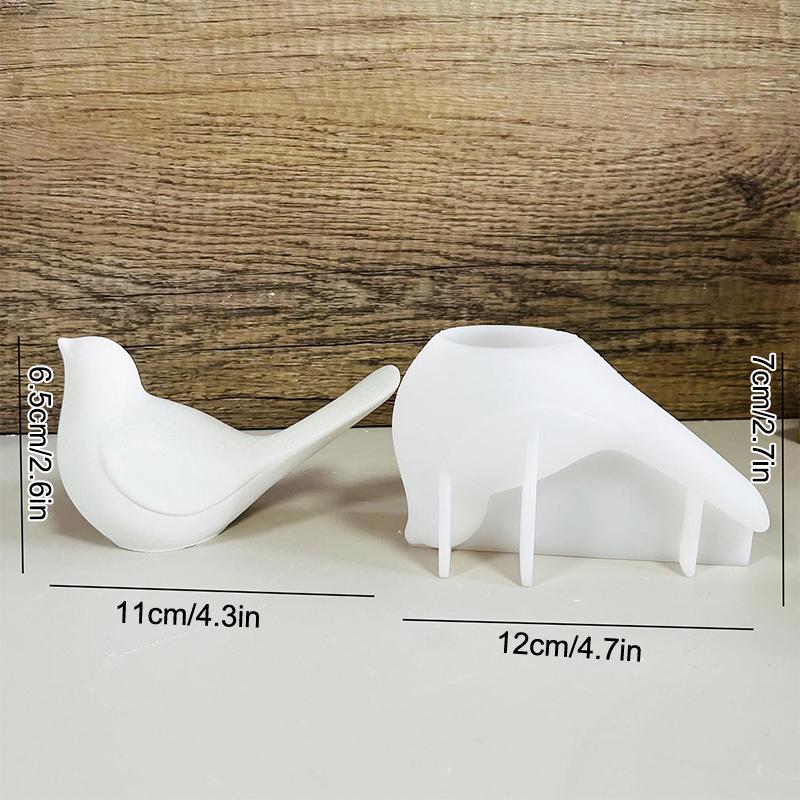 2Pcs Silicone Bird Molds, 3D Bird Resin Concrete Mold, Unique Animal Epoxy Resin Casting Mold