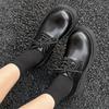 British classic men's trendy shoes platform heightening round head retro style high-end business leather shoes 9265-K
