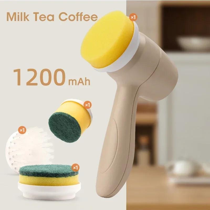 Мини Электрическая Щетка для Чистки USB Беспроводная Щетка для Чистки Многофункциональная Кухонная Щетка для Мытья Посуды Инструмент для Чистки Ванной Плитки