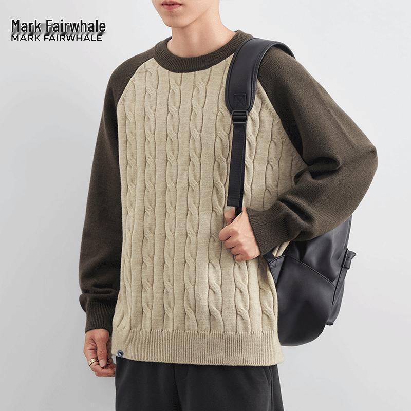 Mark Fairwhale Men's Thickened Casual Oversize Knit Sweater